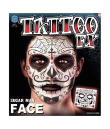 Flot Sugar Skull ansigts tatovering til De dødes dag. 