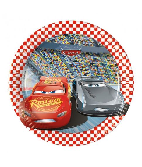 Cars 3 paptallerkner, 20 cm.