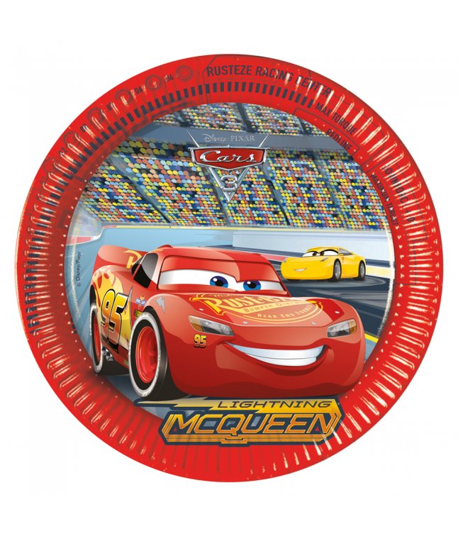 Cars 3 paptallerkner 8 stk.