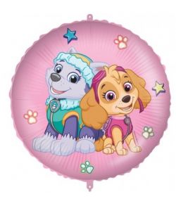 Paw Patrol folieballon med Skye og Everest.