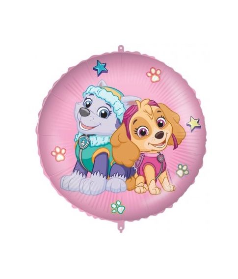 Paw Patrol folieballon med Skye og Everest.