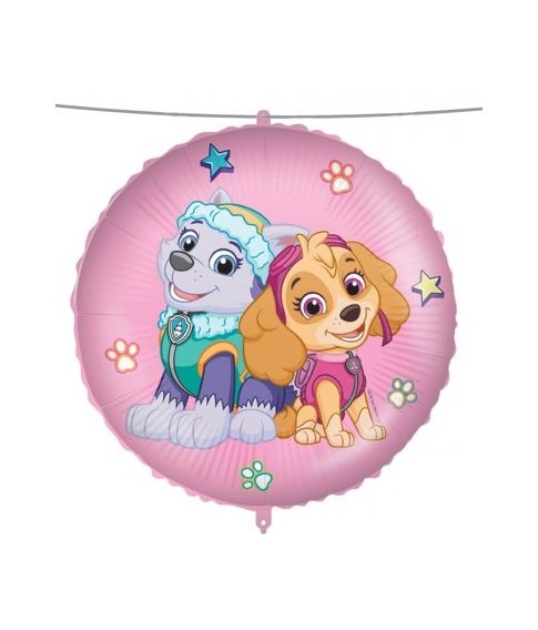 Paw Patrol folieballon med Skye og Everest.