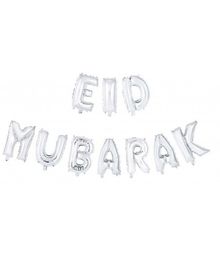 Eid Mubarak folieballon sølv