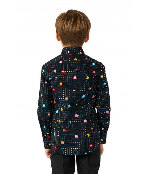 Sjov skjorte med Pac-Man  str. 98 - 128 cm