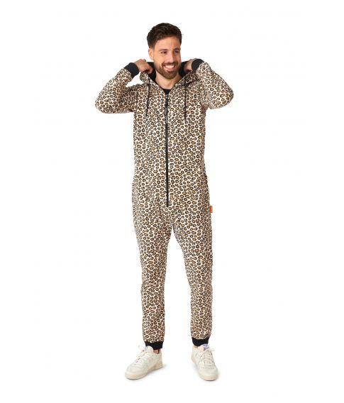 Flot Onesie med leopard mønster.