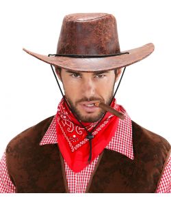 Rød bandana til cowboy kostume.