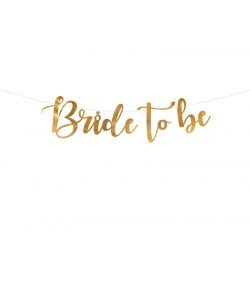 Bride to be bogstavbanner Guld