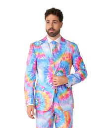 Flot OppoSuit Tie Dye jakkesæt i pastel farver. 