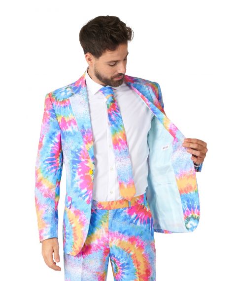 Flot OppoSuit Tie Dye jakkesæt i pastel farver. 