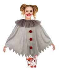 Horror clown poncho barn.