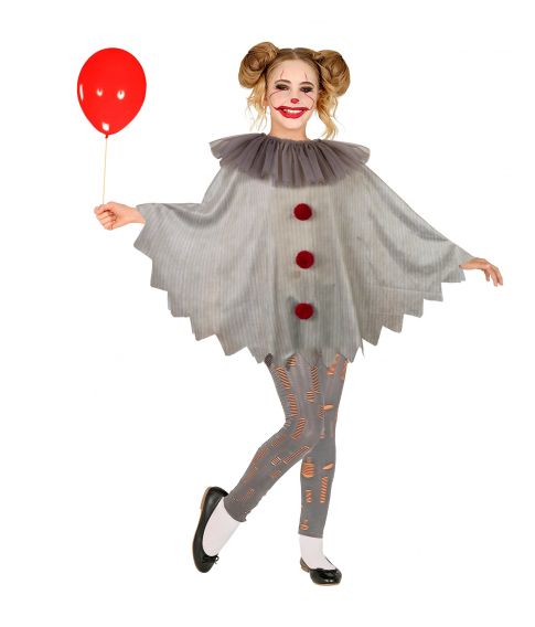 Horror clown poncho barn.