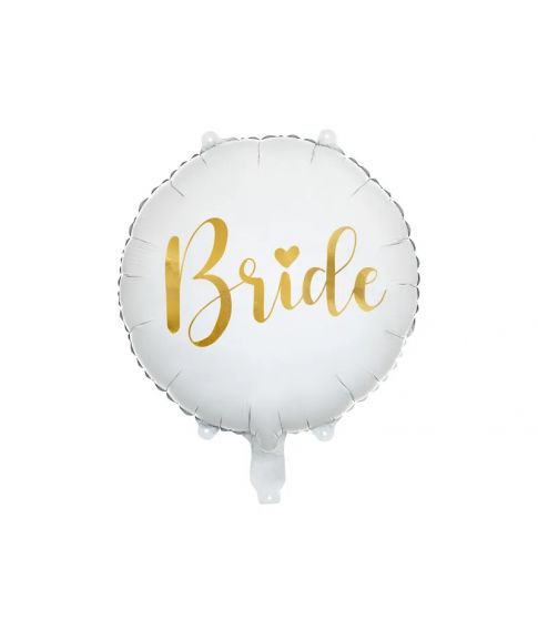 Folieballon Bride hvid 