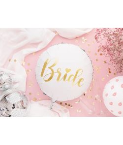 Folieballon Bride hvid 