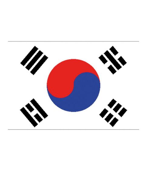 Sydkorea flag i polyester.