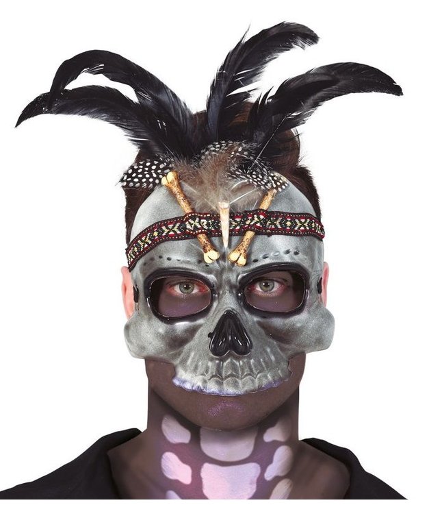 Voodoo fjer maske.