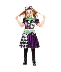 Flot harlekin halloween kostume.