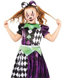 Flot harlekin halloween kostume.