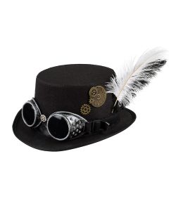 Steampunk hat med briller.