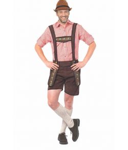 Mørkebrune lederhosen.