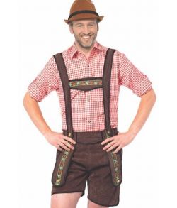 Mørkebrune lederhosen.