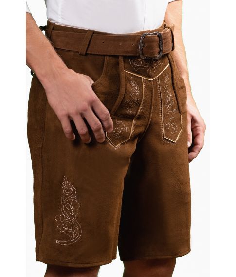 Lederhosen med bælte.