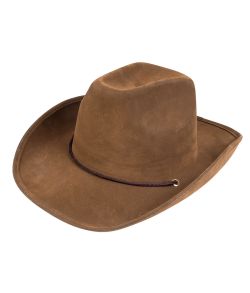 Cowboyhat i læder-look.