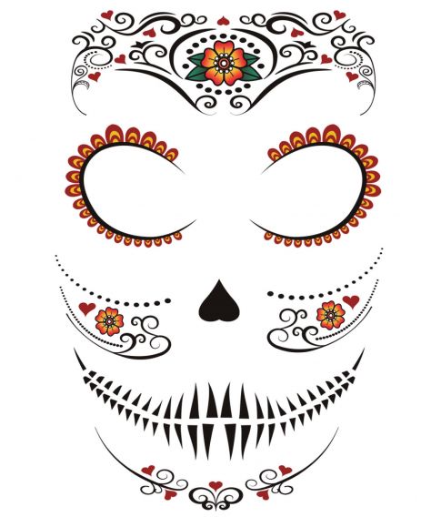 Day of the Dead ansigtstatoveringer.