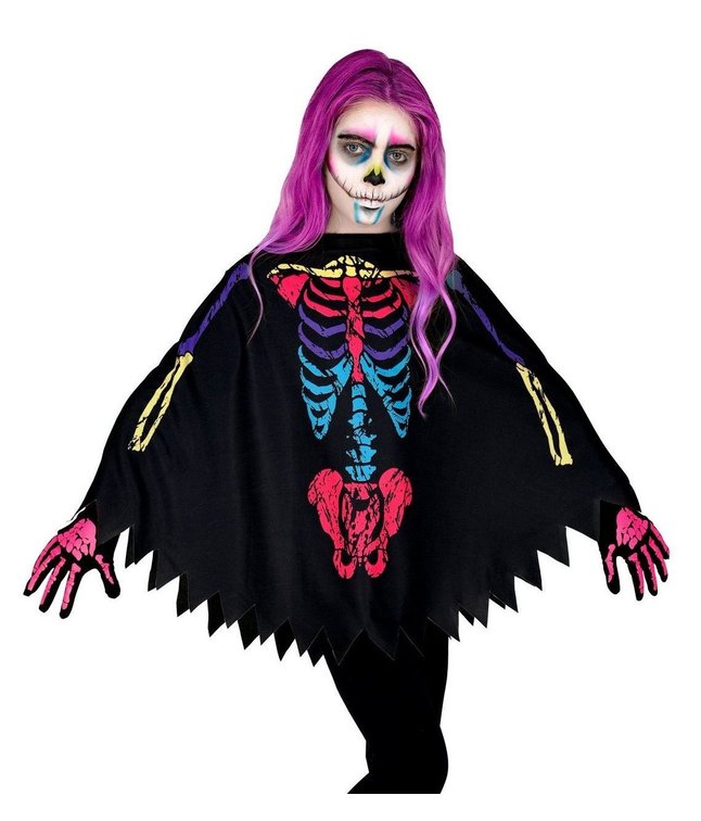 Day of the Dead poncho til børn.