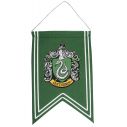 Slytherin vægbanner med broderet våbenskjold.