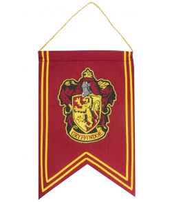 Gryffindor vægbanner med broderet våbenskjold.