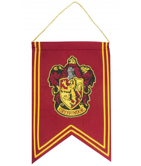 Gryffindor vægbanner med broderet våbenskjold.