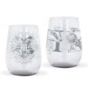 Harry Potter glas med sølv motiv.