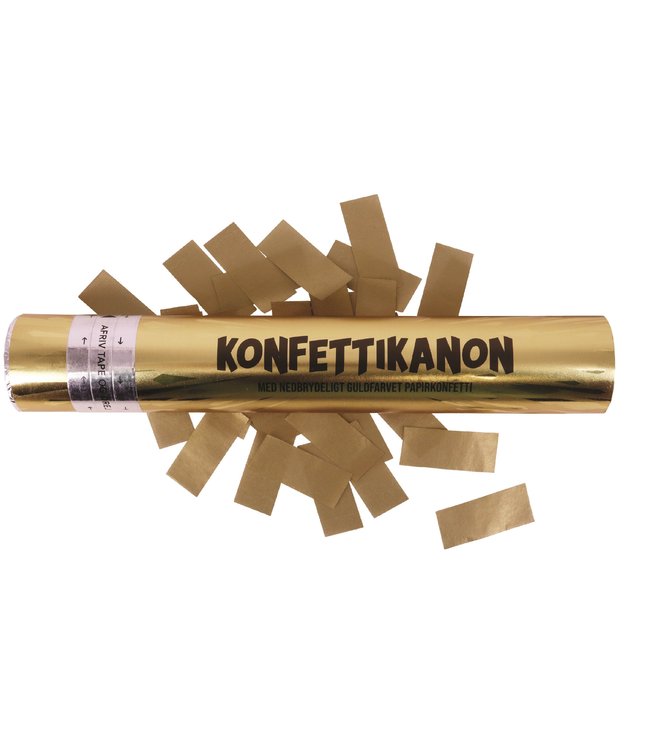 Flot konfetti kanon guld 30cm