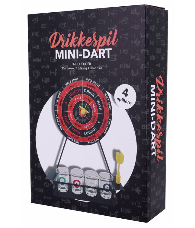 Sjovt mini dart shot spil 4 personer