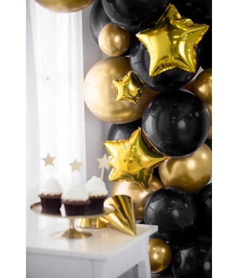 Guld glossy ballon 50 stk