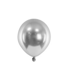 Flot Sølv glossy ballon 50 stk