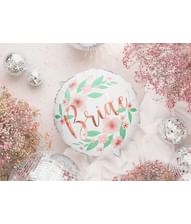 Flot Bride folieballon med blomster