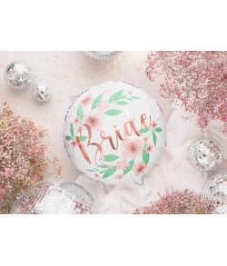 Flot Bride folieballon med blomster