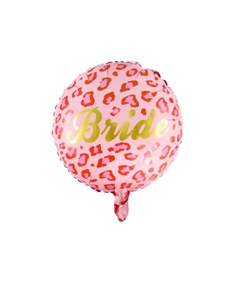 Flot Bride folieballon med  leopard prikker 