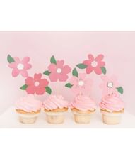 Flotte blomster cupcake pynt