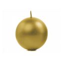 Flot metallic guld kuglelys 6 cm 