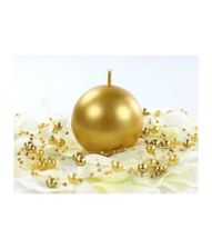 Flot metallic guld kuglelys 6 cm 