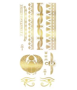 Flot egyptisk guld tatovering.