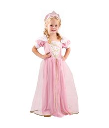 Pink prinsesse kostume til piger str. 3 - 4 år