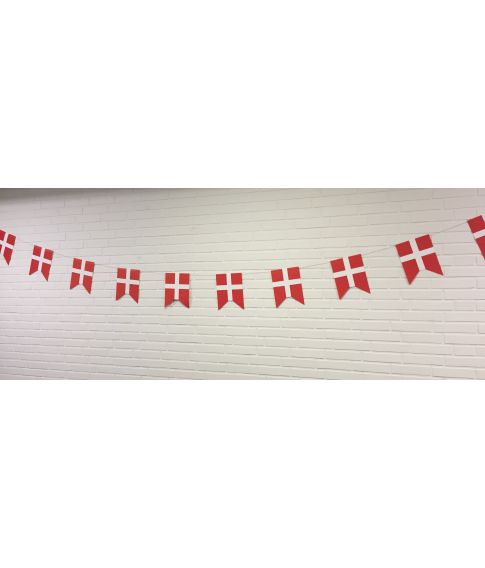 Billig Danmark guirlande med splitflag.