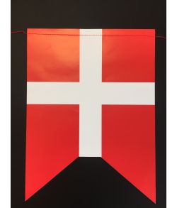 Billig Danmark guirlande med splitflag.