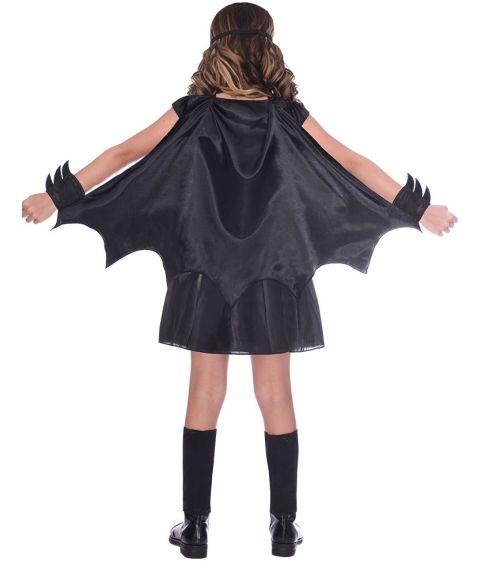 Flot Batgirl kostume størrelse 3 - 12 år.