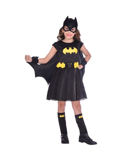 Flot Batgirl kostume størrelse 3 - 12 år.