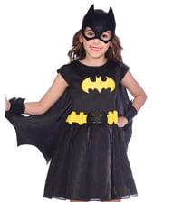 Flot Batgirl kostume størrelse 3 - 12 år.