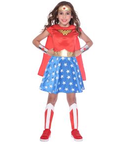 Sejt Wonder Woman kostume til børn. 